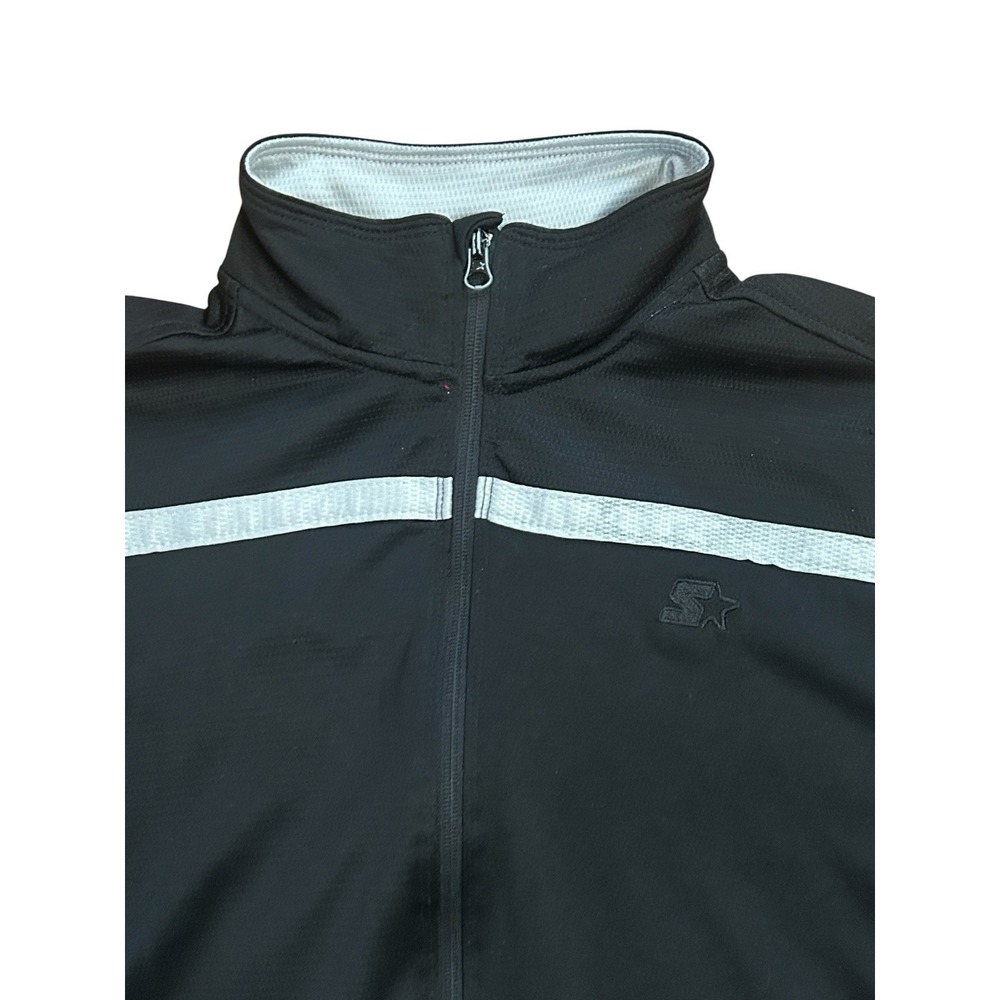 Starter Mens Full Zip Track Jacket Black Size M Athletic Activewear Dri-Star - Picture 2 of 7